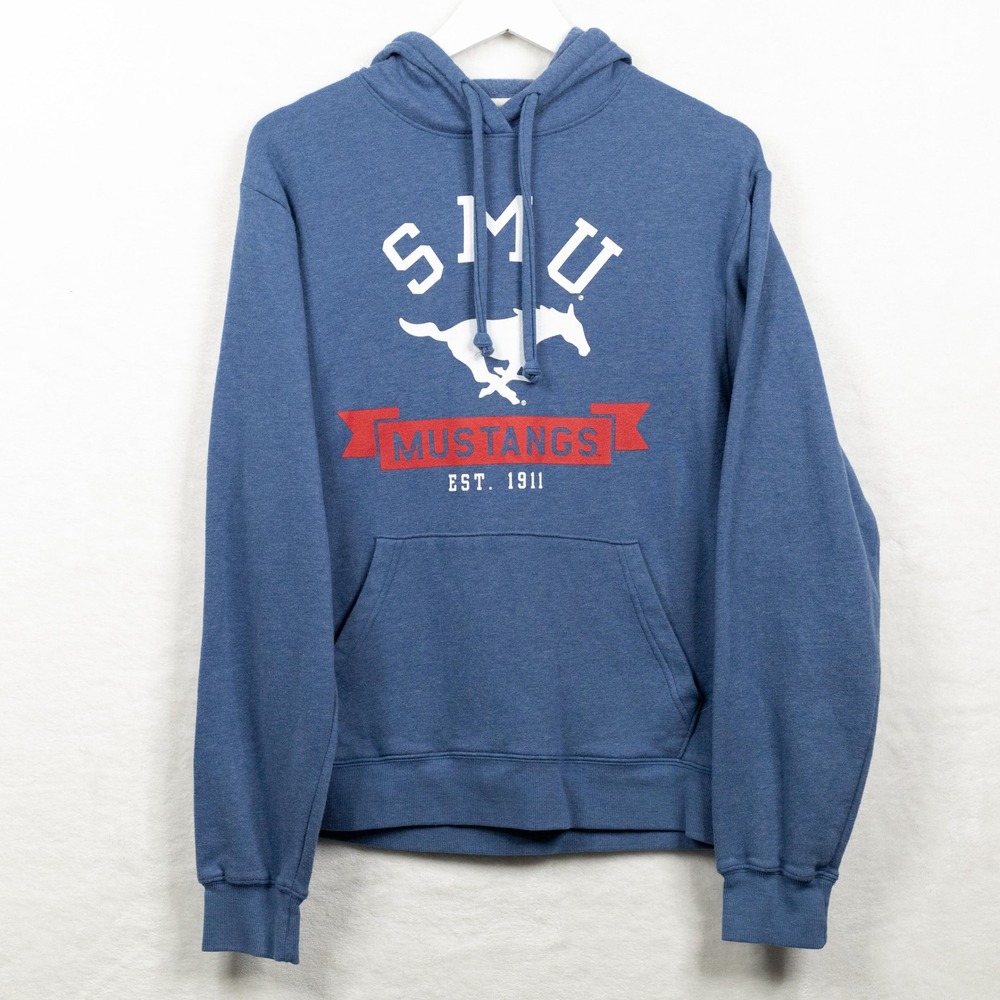 SOUTHERN METHODIST UNIVERSITY SMU Mustangs Graphic Pullover‎ Hoodie Mens Sz S